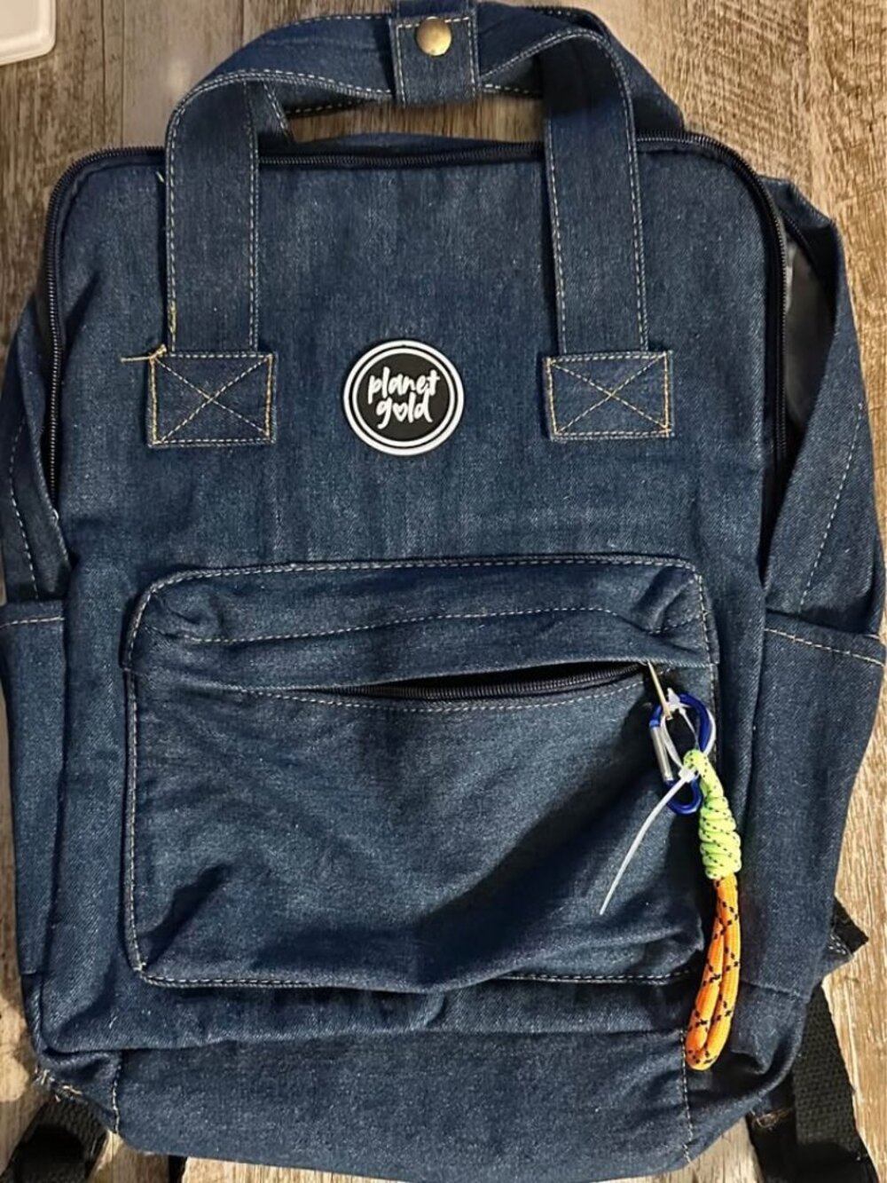 Denim Backpack by Planet Gold